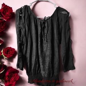 Elegant Black Lace Women's Top